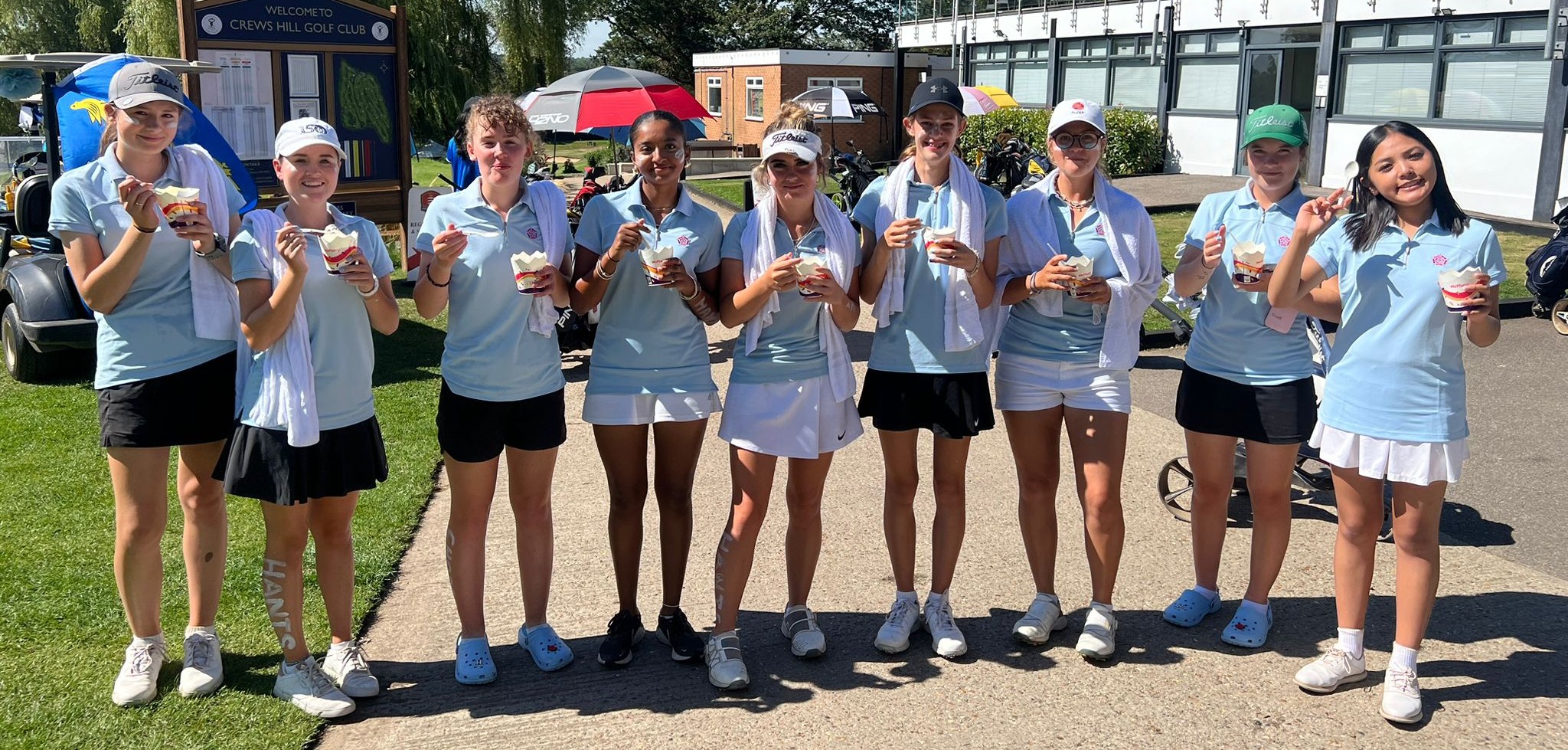 Hampshire Junior Girls eat McFlurries